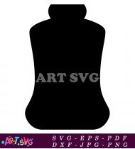 Black Vase With Grey Abstract Design SVG