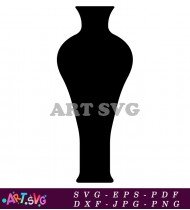 Abstract Black And White Vase Artwork SVG