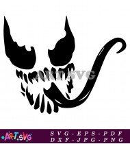 Venom Symbiote Teeth Open In Anger SVG