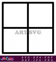 Simple Minimalist White Window Pane Design SVG