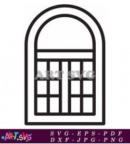 Simple Modern Style Window Frame Design SVG