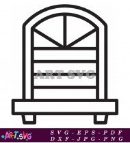 Small Farmhouse Style Window Frame SVG