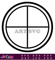 Round Window Design With Geometric Pattern SVG