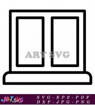 Contemporary Modern Style Glass Window Frame SVG