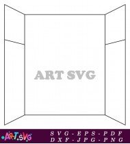 Simple rectangle window frame with white background SVG