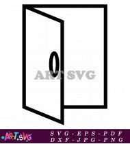 Single Swing Door Open View Concept SVG