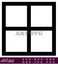 Single Glass Window Design SVG