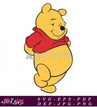 Cute Cartoon Winnie The Pooh Character Illustration SVG