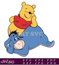 Winnie The Pooh And Tigger Cartoon Clipart SVG