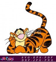 Cartoon Winnie the Pooh Illustration With Tiger SVG