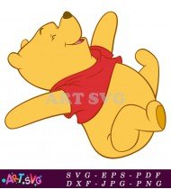 Winnie The Pooh Cartoon Character Jumping For Joy SVG