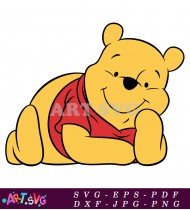 Winnie The Pooh Cartoon Character With Happy Eyes SVG