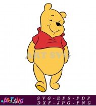 Winnie The Pooh Bear Character Design SVG