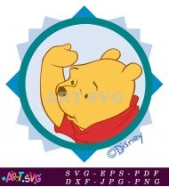 Winnie the Pooh Happy Smiling Cartoon Image SVG