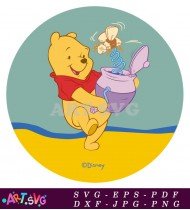 Winnie the Pooh Honey Jar Adorable Character SVG