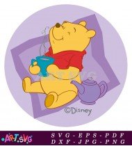 Winnie the Pooh Airplane Cartoon Character Image SVG