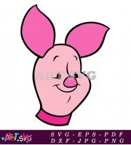 Adorable Winnie The Pooh Pig Character Image SVG