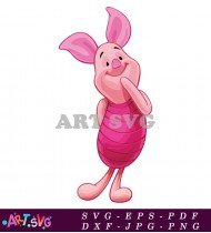 Cartoon Pig Character Illustration For Kids SVG