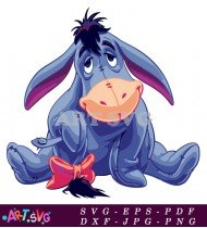 Disney Cartoon Donkey Eeyore Isolated Illustration SVG