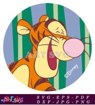 Winnie The Pooh Cartoon Tiger Character Art SVG