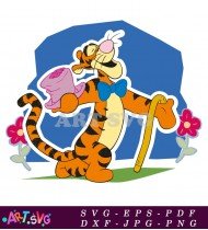 Cartoon Tiger Winnie The Pooh Character Art SVG