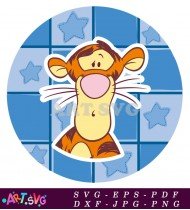 Cartoon Winnie The Pooh Tiger Character Art SVG