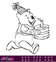 Winnie the Pooh Birthday Party Clip Art SVG