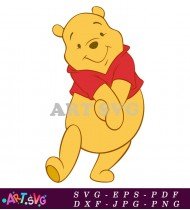 Winnie the Pooh Standing with Smiling Face SVG