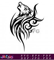 Tribal Wolf Silhouette Tribal Animal Silhouette SVG