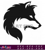 Silhouette of a wolf facing right SVG