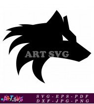 Wolf Head Silhouette Design Vector Illustration SVG