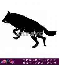 Wolf Sitting In The Moon Light SVG