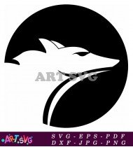 Flying Wolf Silhouette Design SVG 1