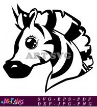 Black And White Zebra Clipart Free SVG