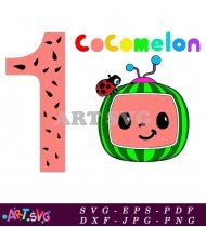 Cocomelon Watermelon Number One Printable Clipart SVG