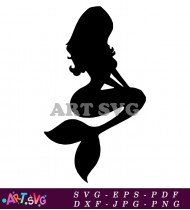 Mermaid Silhouette Design Svg File Download SVG 1