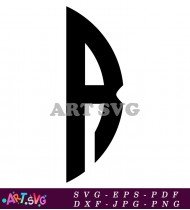 Bold Black and White Letter A Image SVG