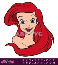 Disney Ariel Face Printable Clip Art SVG