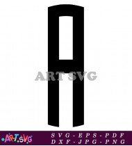 Simple Black And White Alphabet Letter A Design SVG