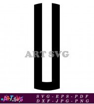 Letter U Template Black And White SVG