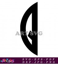 Black and White Letter Q Graphic Design SVG